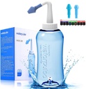 Darate Neti Pot Sinus Resse Μπουκάλι, Μύτη Καθαριστικότερη Πίεση Ξεπλύνετε Ρινική Άρδευση για Ενηλίκους & Kid BPA Δωρεάν με Θερμόμετρο Sticker (500ML)