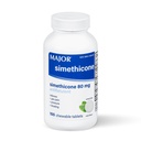 MAJOR Simethicone Αέριο Relief 80 mg - Αντιμετωπιστική μετωπικότητα, Bloating and Gas Pressure Aid - 100 Μασώμενα δισκία (1 Συσκευασία)