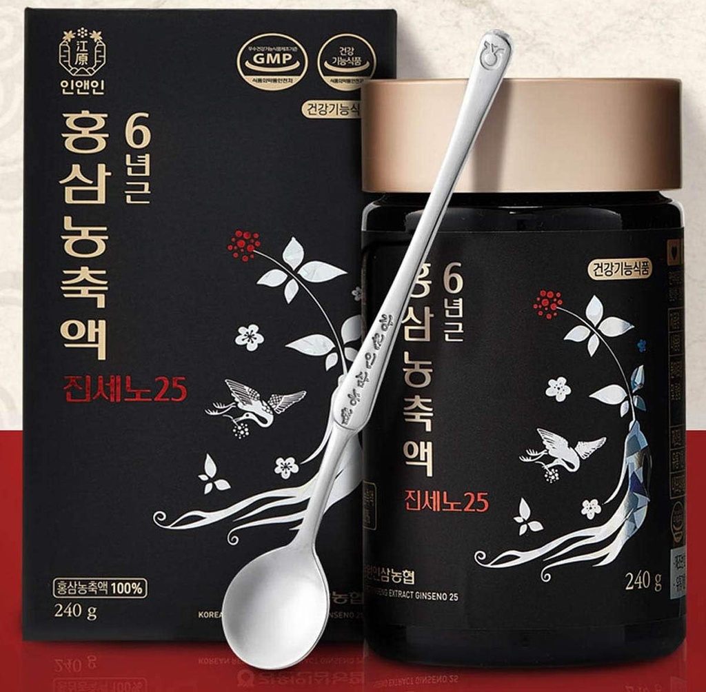 Gangwoninsam] Korean Red Ginseng Extract Ginseno25 240g / 8.46 fl. oz– Περιέχει 100% καθαρό κορεατικό 6-year-Old Red Ginseng Root Extract
