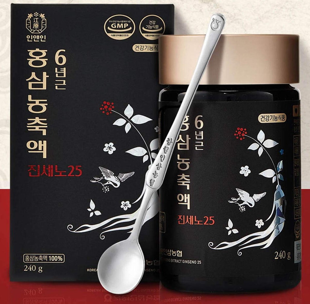 Gangwoninsam] Korean Red Ginseng Extract Ginseno25 240g / 8.46 fl. oz– Περιέχει 100% καθαρό κορεατικό 6-year-Old Red Ginseng Root Extract