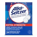 Alka- Seltzer Extra Strength Heartburn Relief Αναβράζοντα αντιόξινα δισκία, γρήγορη δυσπεψία ανακούφιση, 24 Ct