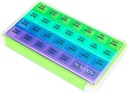 Sukuos Monthly Pill Organizer 4 εβδομάδα, Big Pill Box Moisture / Dust-Proof περιπτώσεις για το μήνα Βιταμίνη / Fish Oil / Συμπληρώματα με Clear Lid, Easy to Open & Clean