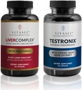 VITASEI Liver Cleanse Detox & Repair, Liver Complex Κάψουλες για γυναίκες & άνδρες (60 κάψουλες) + Testronix Booster για άνδρες (60 κάψουλες)