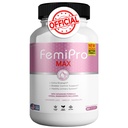 FemiPro συμπλήρωμα γυναικείας ουροποιητικής υποστήριξης MAX, 60 κάψουλες, επιπλέον έλεγχος της ουροδόχου κύστης με βατόμουρο, ιβίσκο, δαντελίων, Vegan, χωρίς γλουτένη (1)