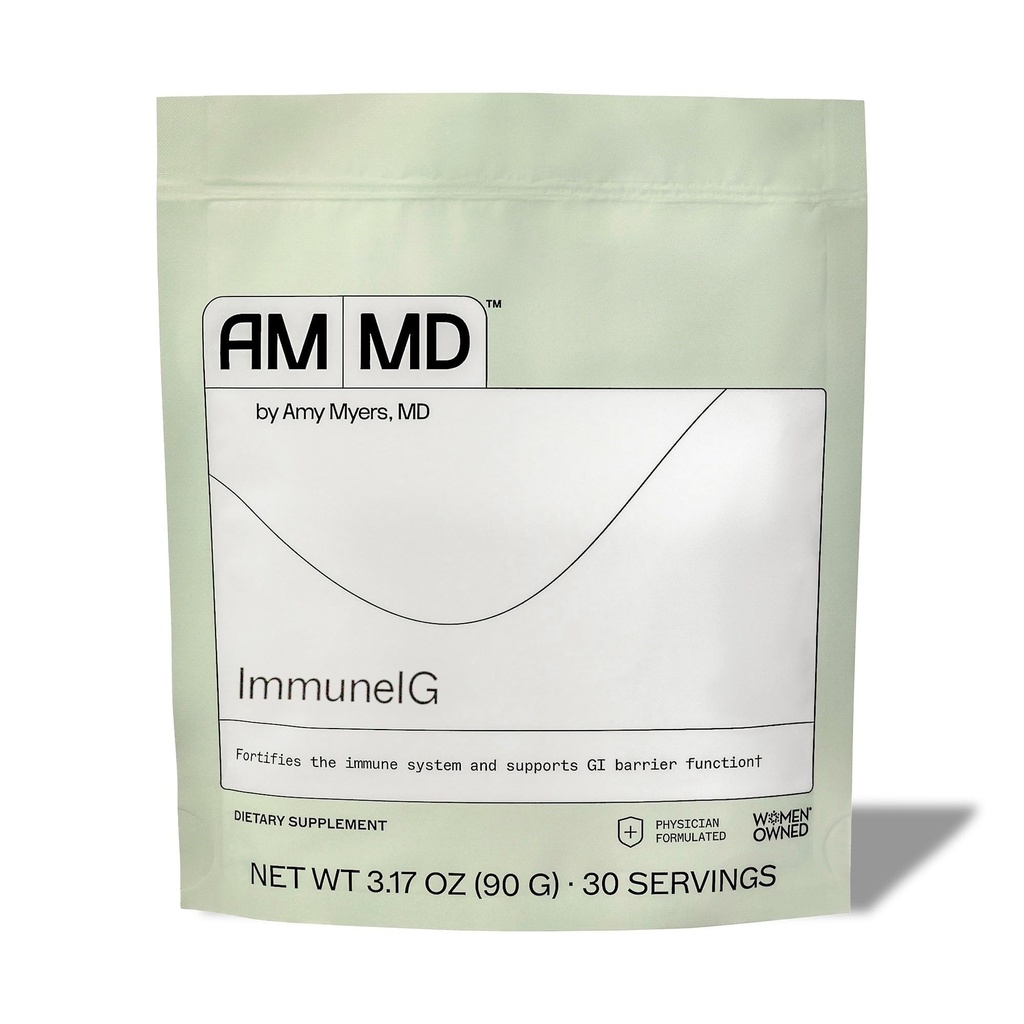 Amy Myers MD ImmuneIG - Colostrum Alternative for Immune Function & GI Barrier Support - Replenish Immunoglobulins - Excrete Unwanted Substances - Dairy-Free - 3,17 oz (30 Services)