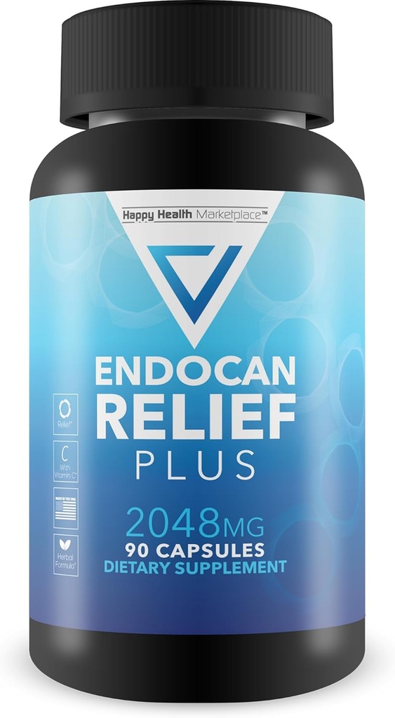 Endocan Relief Plus - Natural Relief from Temporary Aches, Discomfort, & Swelling - Our Best Natural Herbal Formula - Full Body Support - Fight Free Radicals - Our Best Turmeric Daily Relief Factor