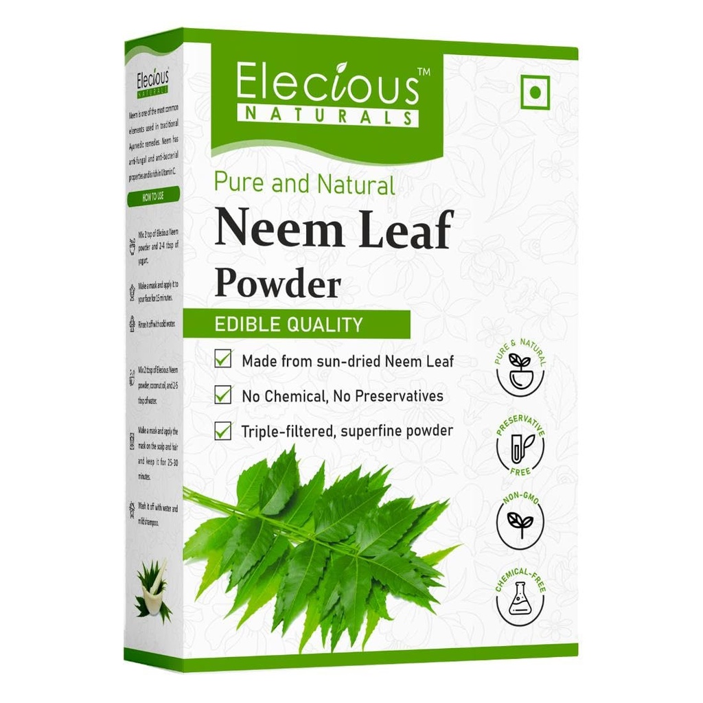 100% φυσικό Neem σε σκόνη Margosa, Azadirachta Indica Leaf σε σκόνη Ιδανικό για το πακέτο προσώπου και Χημικός Καθαριστής μαλλιών δωρεάν για υγιή μαλλιά 200gm