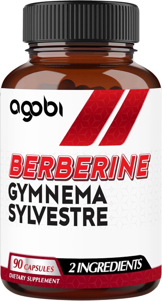 agobi Berberine Συμπληρώματα 500mg με Gymnema Sylvestre - Super συμπυκνωμένη Formula για το ανοσοποιητικό σύστημα, την υγεία της κυκλοφορίας, Digestive & Energy Production - 90 κάψουλες