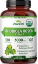 Zazzee USDA Organic Rhodiola 10:1 Exract, 3000 mg Δύναμη, 120 κάψουλες, 4 μήνες προσφοράς, τυποποιημένο και συμπυκνωμένο εκχύλισμα 10X, 100% χορτοφάγους, επιπλέον δύναμη, όλα-φυσικά και μη-ΓΤΟ