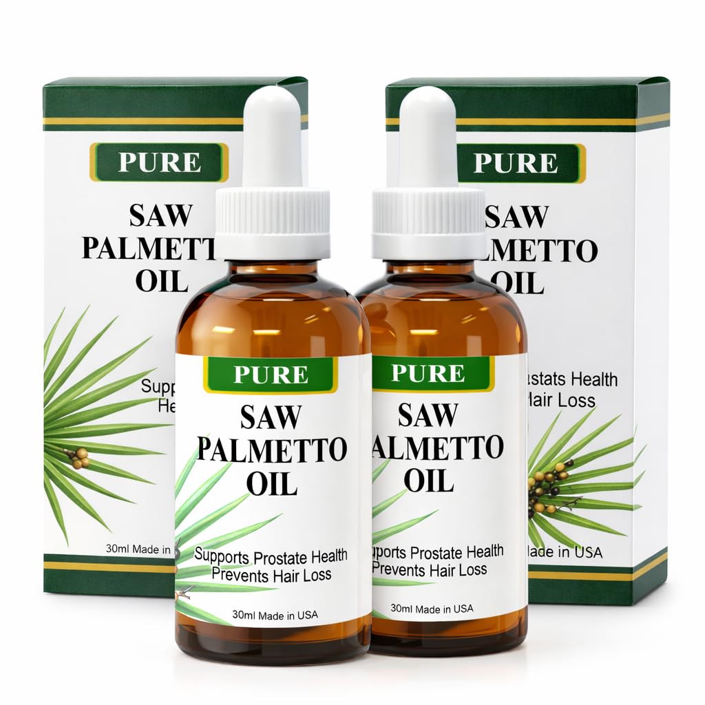 Pure Saw Palmetto Oil – 95-98% συμπυκνωμένο οργανικό εκχύλισμα – Liquid Saw Palmetto για άνδρες και γυναίκες – Εναλλακτική λύση σε κάψουλες & σκόνη – 2 Fl Oz
