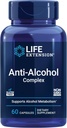 Life Extension Anti-Alcohol Complex, Vitamin C, zinc, Grape Seed, Milk Thistle, Clove Extract, Supports Healthy Alcohol Metabolism & Optimal Liver Function, Gluten-Free, Non-GMO, 60 Capsules