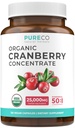 Organic Cranberry Extract Capsules - Super 50X Δυναμικότητα χάπια Cranberry για τις γυναίκες για την υποστήριξη ουροποιητική Φυλλαδική Βίδα και Νεφρό - Vegan Non-GMO USDA Organic & North American Sourced (4 Μήνας Προμήθεια)