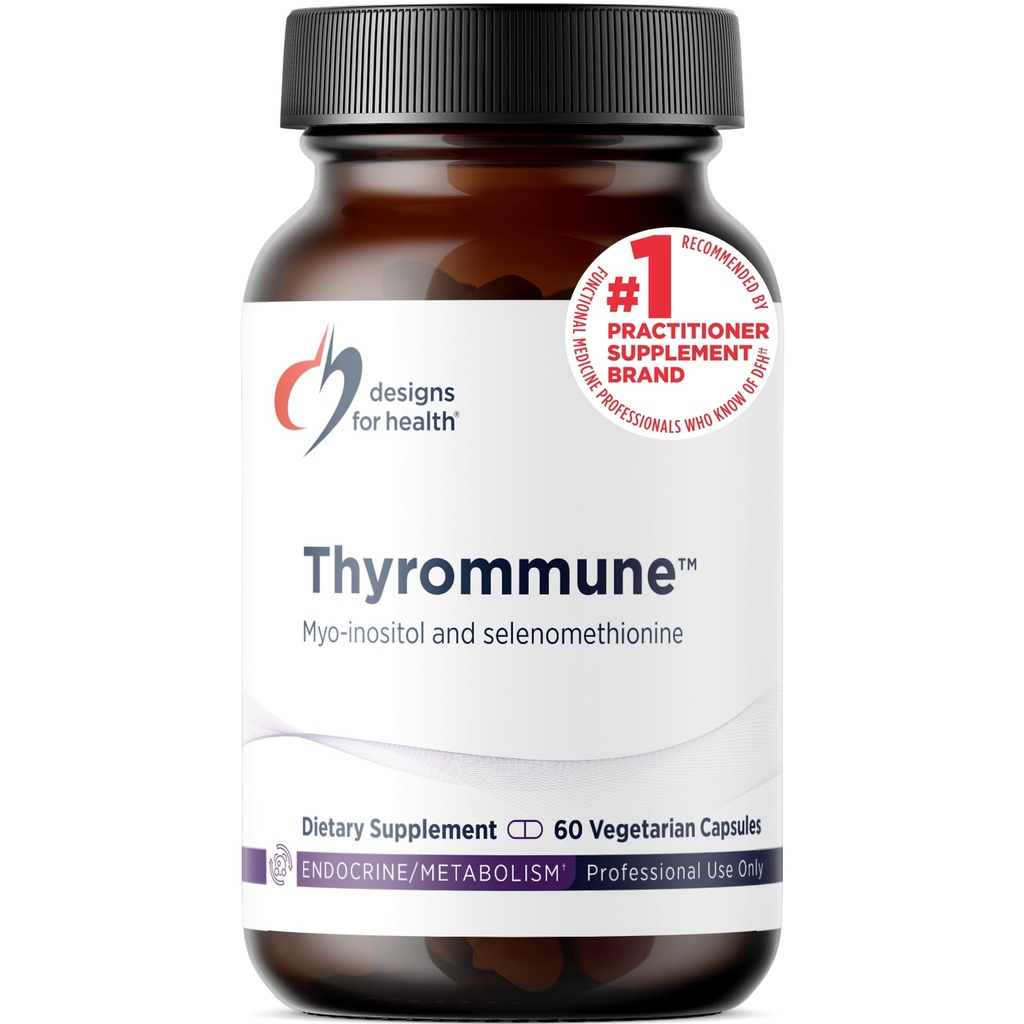 Σχεδιασμός για Υγεία Thyrommune - Thyroid συμπλήρωμα υποστήριξης με Σελήνιο (σεληνομεθειονίνη) + Myo-Ινοσιτόλη - Vegan & Gluten-free (60 κάψουλες)