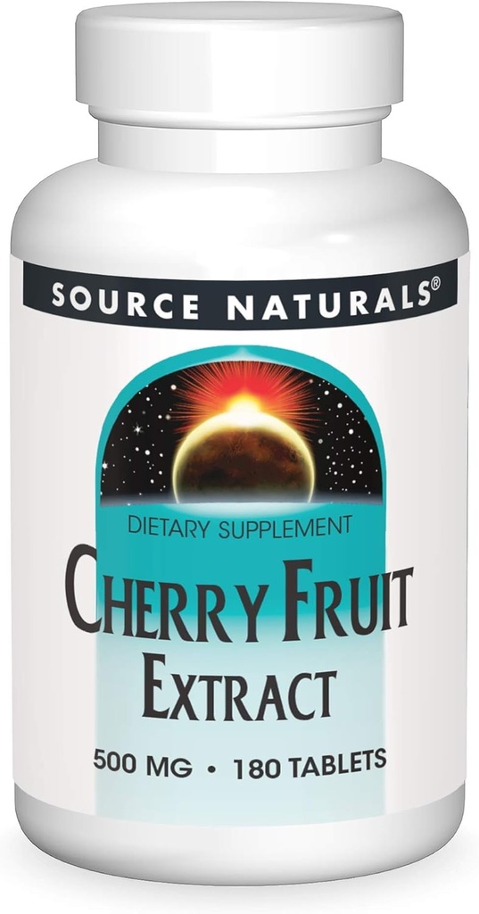 Πηγή Naturals Cherry εκχύλισμα φρούτων, φυσική πηγή φλαβονοειδών Αυτό δρα ως αντιοξειδωτικά *, 500 mg - 180 δισκία