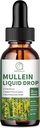 Mullein Drops for Lungs, Mullein Leaf Extract 1000MG για την υποστήριξη του αναπνευστικού, ανοσοποιητικού και της πέψης, με Quercetin, Marshmallow, Elderberry, Black Cumin Seed, Bromelain, Non-GMO, Vegan, 2 Fl Oz