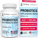 Dr. Berg Probiotic Supplement (60 δισεκατομμύρια CFUs) - Βοηθά στην διευκόλυνση της περιστασιακής δυσκοιλιότητας, Διάρροια, Αέριο & Αίμα* - Pre and Probiotics for Digestive Health - 30 Probiotic Capsles