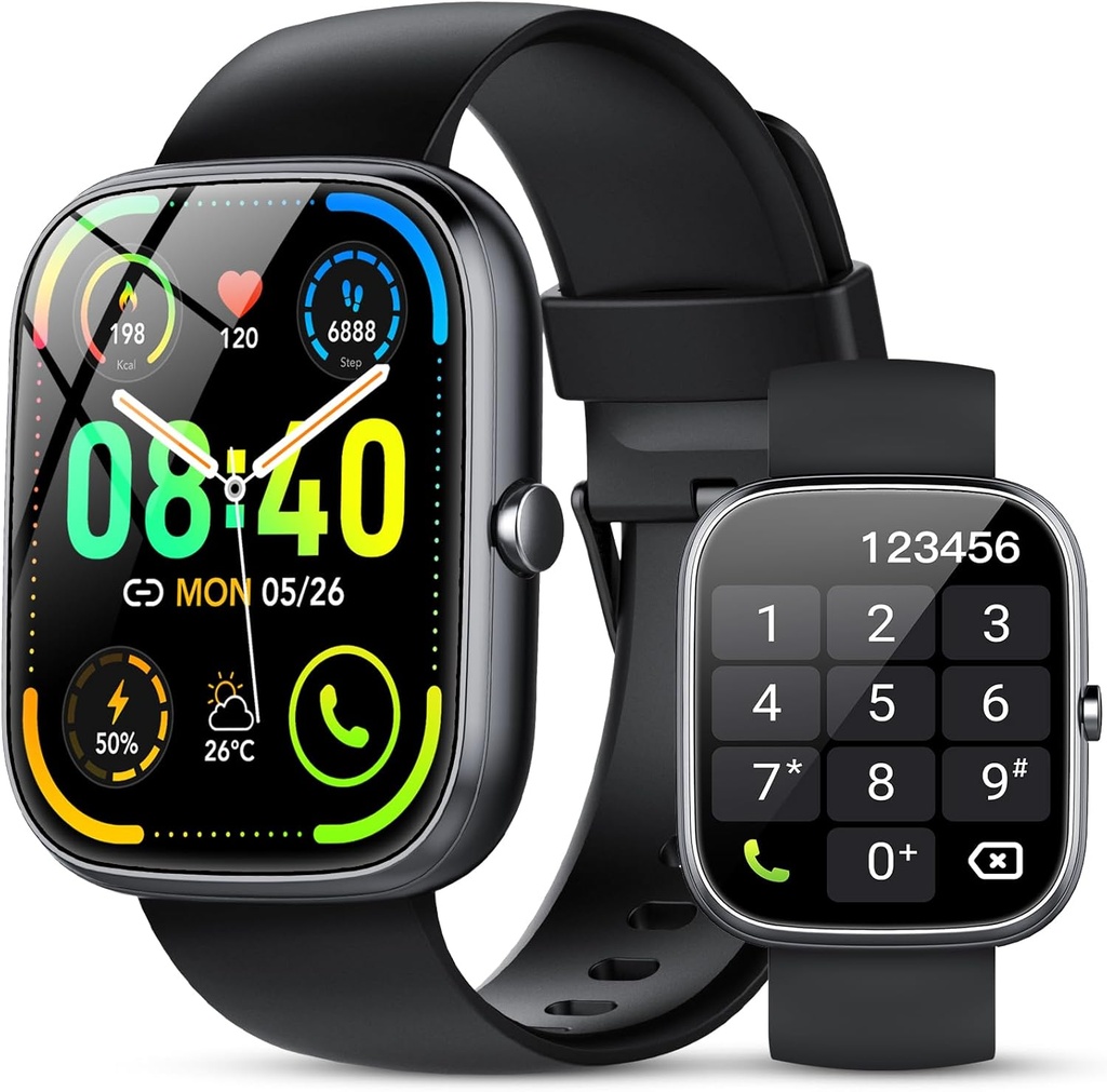 Smart Watch for Men Women (Απάντηση/Κάντε Κλήσεις), 1.91" HD Smartwatch with Heart Rate Monitor Sleep Monitor, IP68 Αδιάβροχο, 115+ Αθλητικές Εντοπιστές Δραστηριότητας με Pedometer, Fitness Watch for Android/iOS