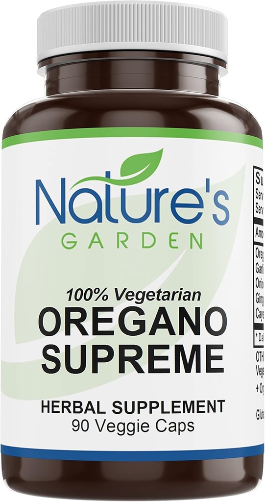 ΦΥΣΙΚΑ ΕΠΙΣΤΗΜΟΝΙΚΑ ΑΣΘΗΜΑΤΑ Ρίγανη Supreme (w/garlic, κρεμμυδάκι, Ginger & Cayenne) - 90 Veggie Caps