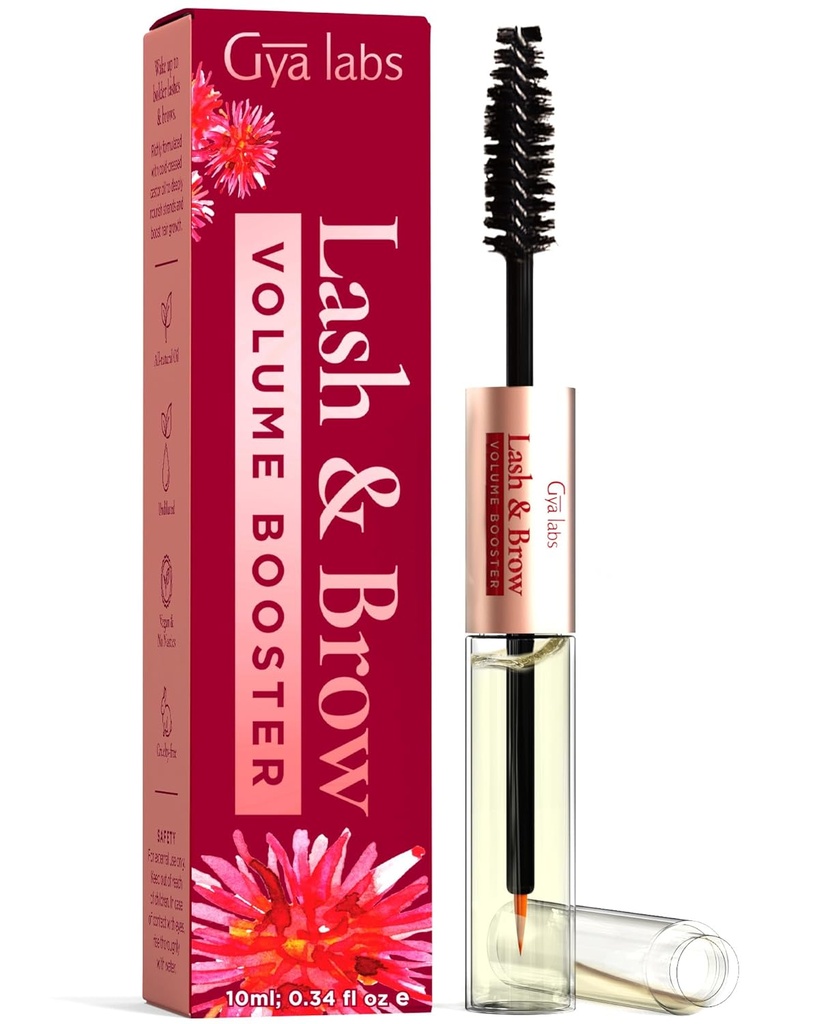 Gya Labs Lash and Brow Oil - 100% καθαρό φυσικό οργανικό καστορέλαιο Βλεφαρίδες & ορός φρυδιών για Fuller-looking Lashes & Brows (0,34 Fl Oz)