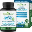 ForestLeaf Multi Collagen Pills - Collagen Men & Collagen Women - Υδρολυμένα Συμπληρώματα Κολλαγόνου με Βιταμίνη C & Υαλουρονικό Οξύ - Καψάκια Κολλαγόνου για Μαλλιά, Δέρμα & Καρφιά (240 Peptide Capsules)