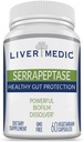 Serrapeptase Pure Digestive Proteolytic Enzymes Enteric Coated Premium Healthy Gut Protection and Vegan Liver Support Supplement for Sinus, αναπνευστικό και ουρική υγεία NonGMO (60 Caps)