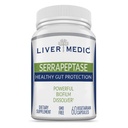 Serrapeptase Pure Digestive Proteolytic Enzymes Enteric Coated Premium Healthy Gut Protection and Vegan Liver Support Supplement for Sinus, αναπνευστικό και ουρική υγεία NonGMO (60 Caps)
