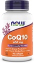 NOW Συμπληρώματα Τροφίμων, CoQ10 400 mg, Φαρμακευτική Βαθμός, All-Trans Form Παράγεται με ζύμωση, 90 Softgels