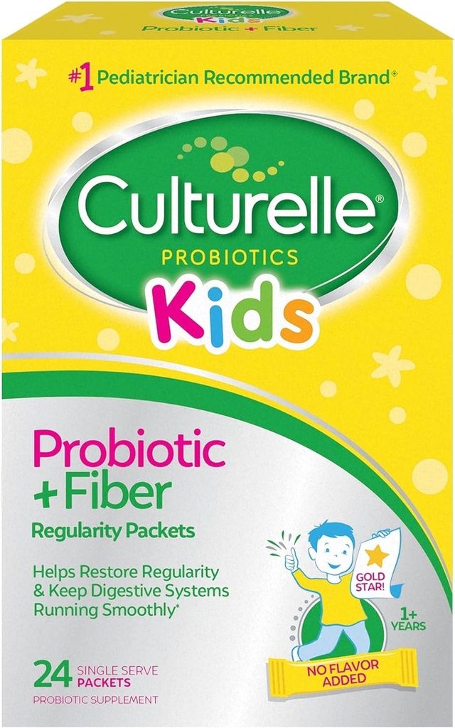 Culturelle Kids Probiotic + Fiber Packets (Ages 3+) - 24 Count - Digestive Health & Immune Support - Βοηθά στην αποκατάσταση της κανονικότητας (Η συσκευασία μπορεί να διαφέρει)