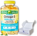 Ωμέγα 3 2000mg softgels - ιχθυέλαιο, 120ct (πακέτο του 1), Boxed by Fusion Store