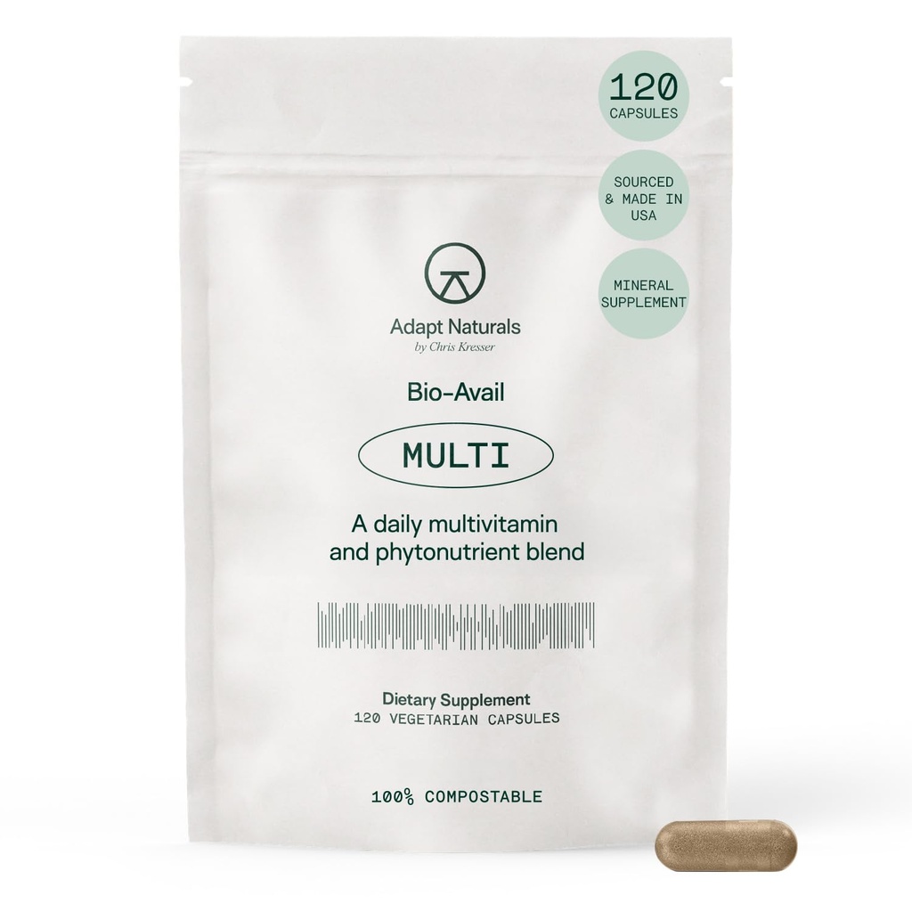 Adapt Naturals Multivitamin για γυναίκες & άνδρες, Bioδιαθέσιμο Easy-to-Absorb Multivitamin Καθημερινή Συμπλήρωμα με Βιοτίνη, Νιασίνη, Βιταμίνη A, B, C, D, E, K1, Ψευδάργυρος, Μαγνήσιο - Ανοσοποιητική Υποστήριξη - 30 ημέρες προσφοράς