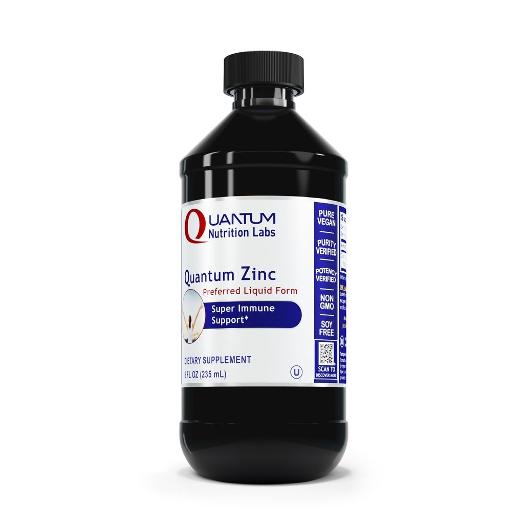 Quantum Nutrition Labs Υγρός ψευδάργυρος συμπλήρωμα σταγόνες - ψευδάργυρος Θειικό βάμμα για ενήλικες, 25mg ανά υπηρεσία, μεταβολική λειτουργία & ανοσοποιητική υποστήριξη - 8 Fl Oz μπουκάλι