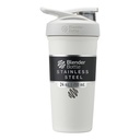 BlenderBottle Sport Flip Stainless Steel Shaker Bottle 24 oz White