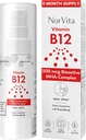 Βιταμίνη B12 Spray 500 mcg (150 μερίδες) - Σύμπλεγμα MHA ταχείας απορρόφησης (μεθυλοκοβαλαμίνη, Υδροξυκοβαλαμίνη, Αδενοσυλοκοβαλαμίνη) - Vegan, μη ΓΤΟ, Συμπλήρωμα υγρού B12