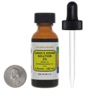 Ιώδιο Lugol / 2% Λύση / 1 Oz σε ένα μπουκάλι Amber Glass / δωρεάν σταγονόμετρο