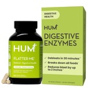 HUM Flatter Me Digestive Enzymes for Women & Men, Digestive Health Bloating Supplement with Ginger & Peppermint Leaf, Fast Acting Anti Bloat Pills Multi Enzyme for Debloating, Vegan, 60 Κάψουλες