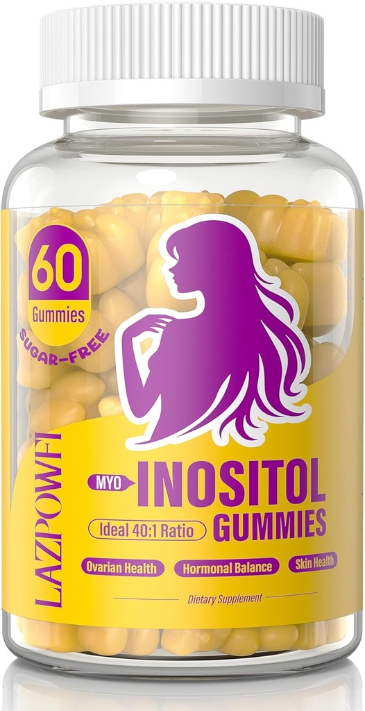 Ινοσιτόλη Gummies με Myo-Ινοσιτόλη & D-Χίρο Ινοσιτόλη, Βιταμίνη D3, Μαγνήσιο Γλυκινικό & Ψευδάργυρο - Ideal 40:1 Ratio - 30 Day Supply-96