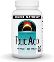 Source Naturals Folic Acid 800 mcg Dietary Supplement - 500 Tablets