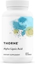 THORNE - Alpha-Lipoic Acid - 300 mg - Συμπλήρωμα για το ήπαρ Detox, Αντιοξειδωτική Υποστήριξη, Νευρική Υγεία & Νοητική Σαρπότητα * - 60 Υπηρεσίες