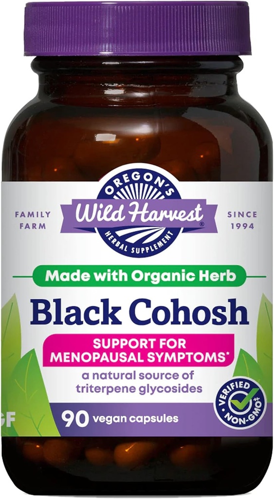 Η άγρια συγκομιδή του Όρεγκον Black Cohosh Organic Herbal Supplement, 90 Count