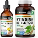 BIO KRAUTER Cats Claw Tincture 4 Fl. Oz. & Stinging Nettle 250 Capsules