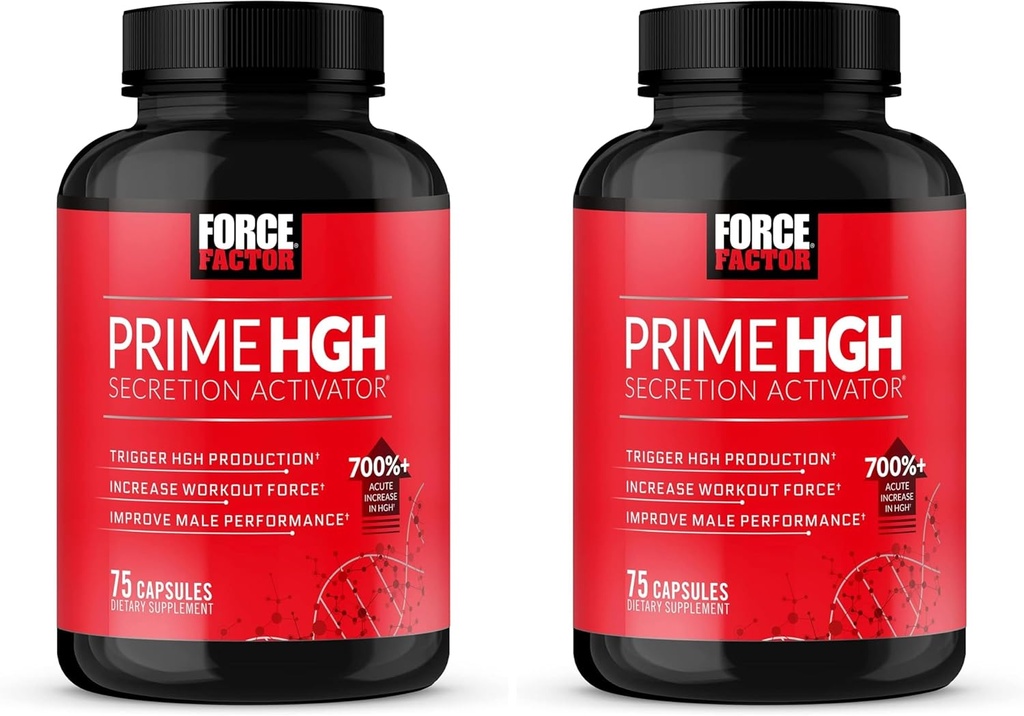 Force Factor Prime HGH Secretion Activator, HGH συμπλήρωμα για τους άνδρες με κλινικά Σπουδασμένη AlphaSize για να βοηθήσει Trigger HGH παραγωγή, αύξηση δύναμη προπόνησης, και βελτίωση της απόδοσης, 75 κάψουλες