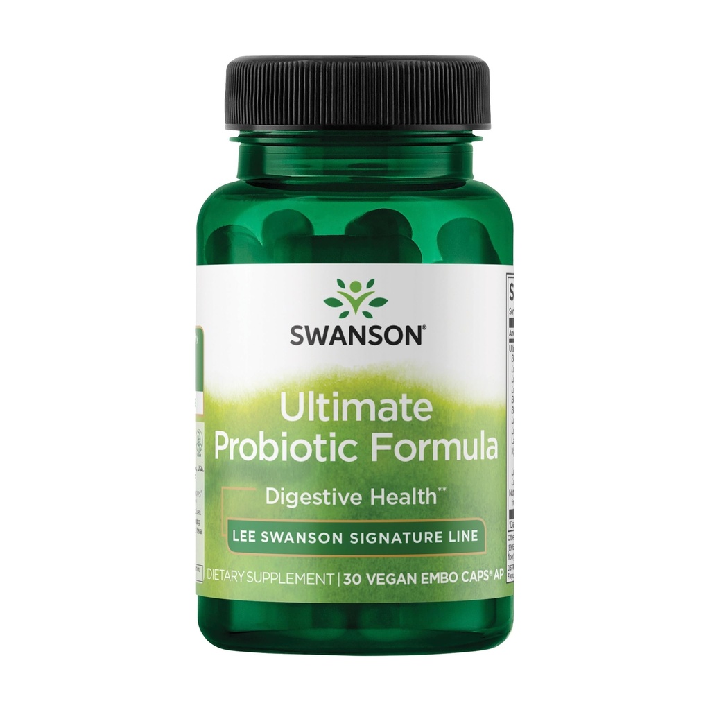 Swanson Ultimate Probiotic Formula Digestive Health Immune System Support 66 Δισεκατομμύρια CFU Prebiotic NutraFlora scFOS 30 DRcaps Veggie Κάψουλες (Κάψουλες)