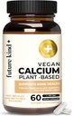 Future Kind Vegan Calcium Supplement - Plant-Based Calcium Magnesium Supplement Sourced from Iceland for Teeth & Bone Support (60 Capsules)