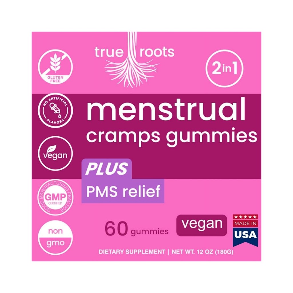 Εμμηνορρυσιακή περίοδος Cramp Gummies True Roots 
