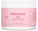 Bocce's Bakery Skin & Coat Supplement for Dogs, Daily Chews Made in The USA with Vitamin E & Essential Faty Acids, Supports Healthy Skin & Coat, Salmon, 60 ct, Red (DG-SP-SKIN60)