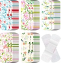 120 Pcs Ύφασμα Συγκολλητική Ευέλικτες ζάντες Μαζική Ποικίλες Σχήματα και Μοτίβων Μικρό Πολύχρωμο Αρκετά Υφασμάτινες ζάντες με μη ραβδί Pad 3 x 1 ίντσα για περικοπές Πληγές Scrapes Γυναίκες (Λουλούδι)
