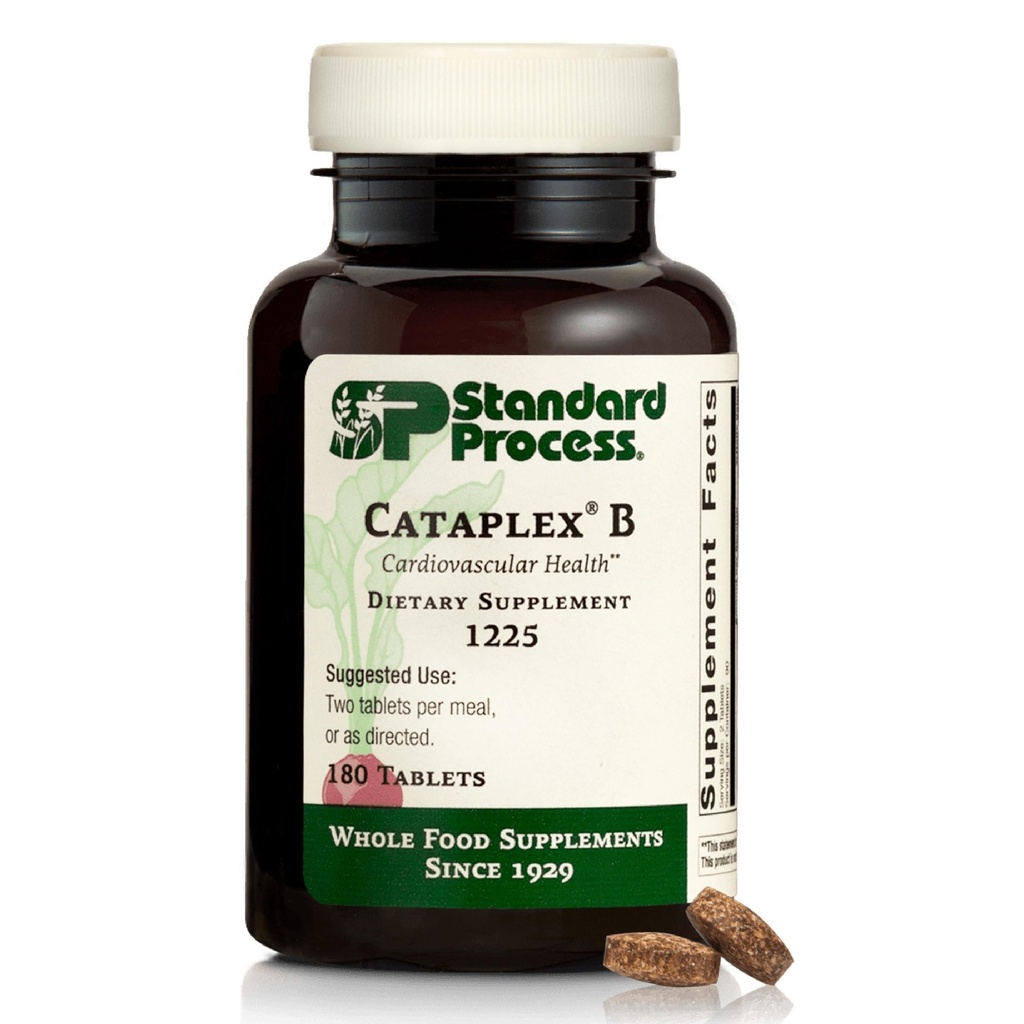 Standard Process Catablex B - Νευρικό σύστημα & συμπλήρωμα υγείας καρδιάς - Περιέχει Β Βιταμίνες για την υποστήριξη της ενέργειας - Υποστηρίζει Μεταβολισμός ενέργειας - Μη-Dairy & Non-Soy - 180 δισκία (90 Servings)