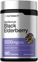 Horbäach Black Elderberry | 180 Capsules | Sambucus Extract Supplement | Non-GMO & Gluten Free