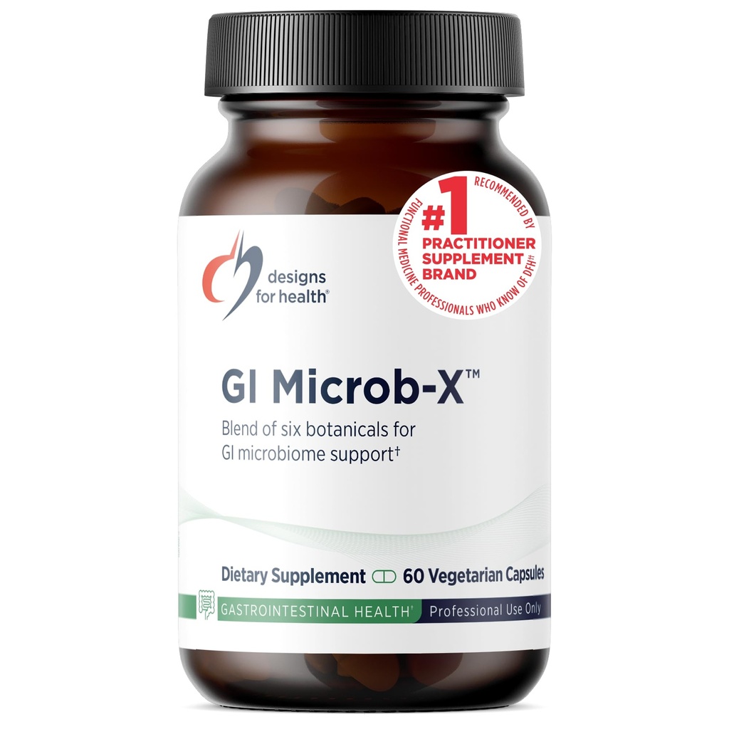 Σχεδιασμός για Υγεία GI Microb-X - Botanical Gut Support, Cleanse + Detox συμπλήρωμα με Tribulus, Berberine + Barberry Extract - Χορτοφαγικά + Μη ΓΤΟ (60 κάψουλες)