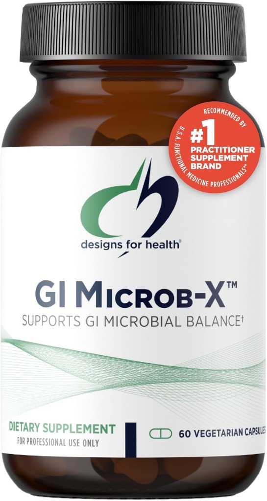 Σχεδιασμός για Υγεία GI Microb-X - Botanical Gut Support, Cleanse + Detox συμπλήρωμα με Tribulus, Berberine + Barberry Extract - Χορτοφαγικά + Μη ΓΤΟ (60 κάψουλες)